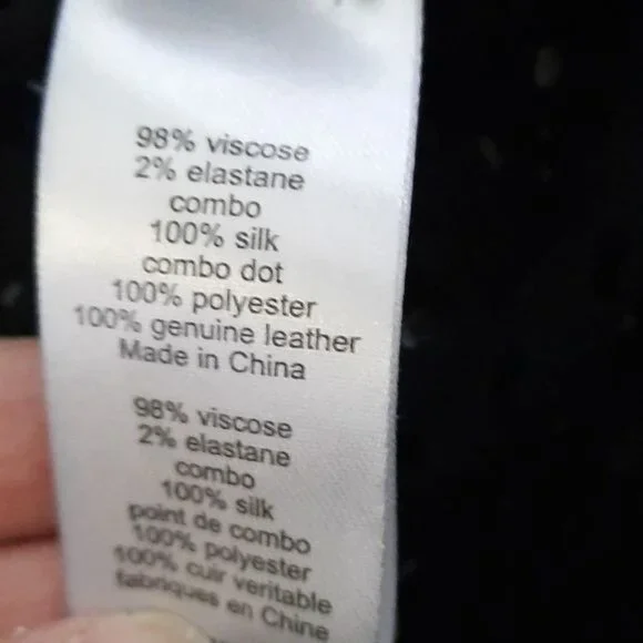 Nanette Lepore Black Leather Silk Cut Outs Long Sleeve Zipper Sheath Dress Size2 - Picture 7 of 7